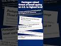 Pentagon raises threat of Israeli spying on U.S. to highest level: media