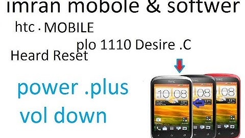 Htc plo 1110 Desire C   How to remove pattern lock by hard reset