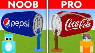 NOOB vs PRO: PEPSI VS COCA COLA HOUSE BUILD CHALLENGE in Minecraft screenshot 5