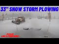 My First Storm - Curb Smash- Giant 33" Big Storm Snow Plowing - Make Money Plowing