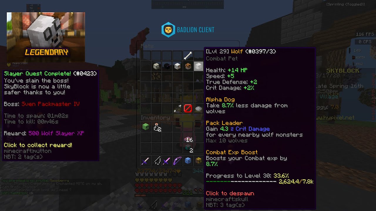Hypixel Skyblock My First Legendary Pet Wolf Pet Is OP YouTube hypixel-skyblock-my-first-legendary-pet-wolf-pet-is-op-youtube