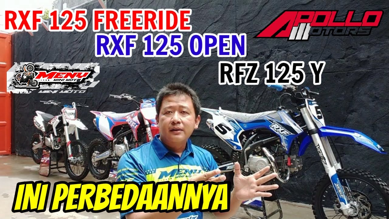 RXF 125 FREERIDE, RXF 125 OPEN, RFZ 125 Y APOLLO MOTOR INI PERBEDAANNYA. -  YouTube