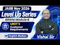 JAIIB Nov 2026 | RBWM Module B | Unit 5 : Customer Requirements | English Medium | Vishal Sir