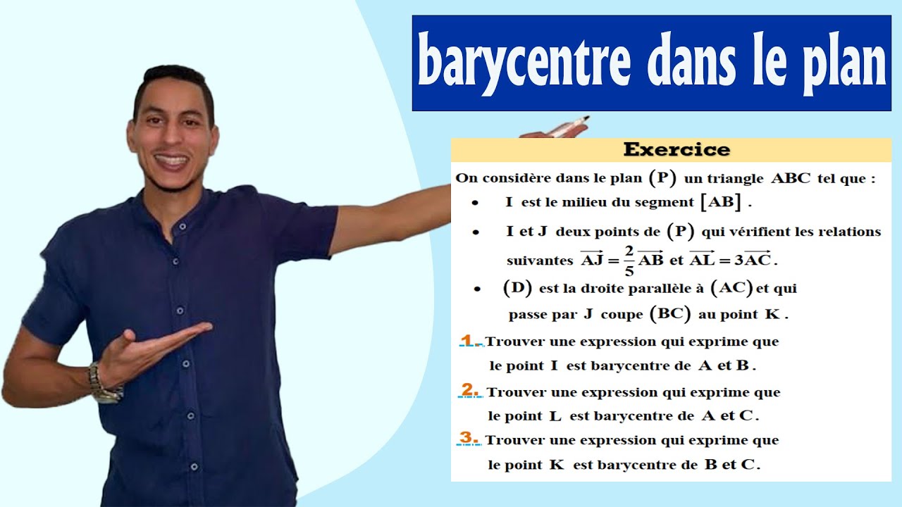 barycentre dans le plan 1bac exercices : barycentre de deux points exercices -barycentre de 2 points