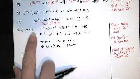 DE HW Help - Solve the IVP (fourth order homogeneous linear ODE with constant coefficients