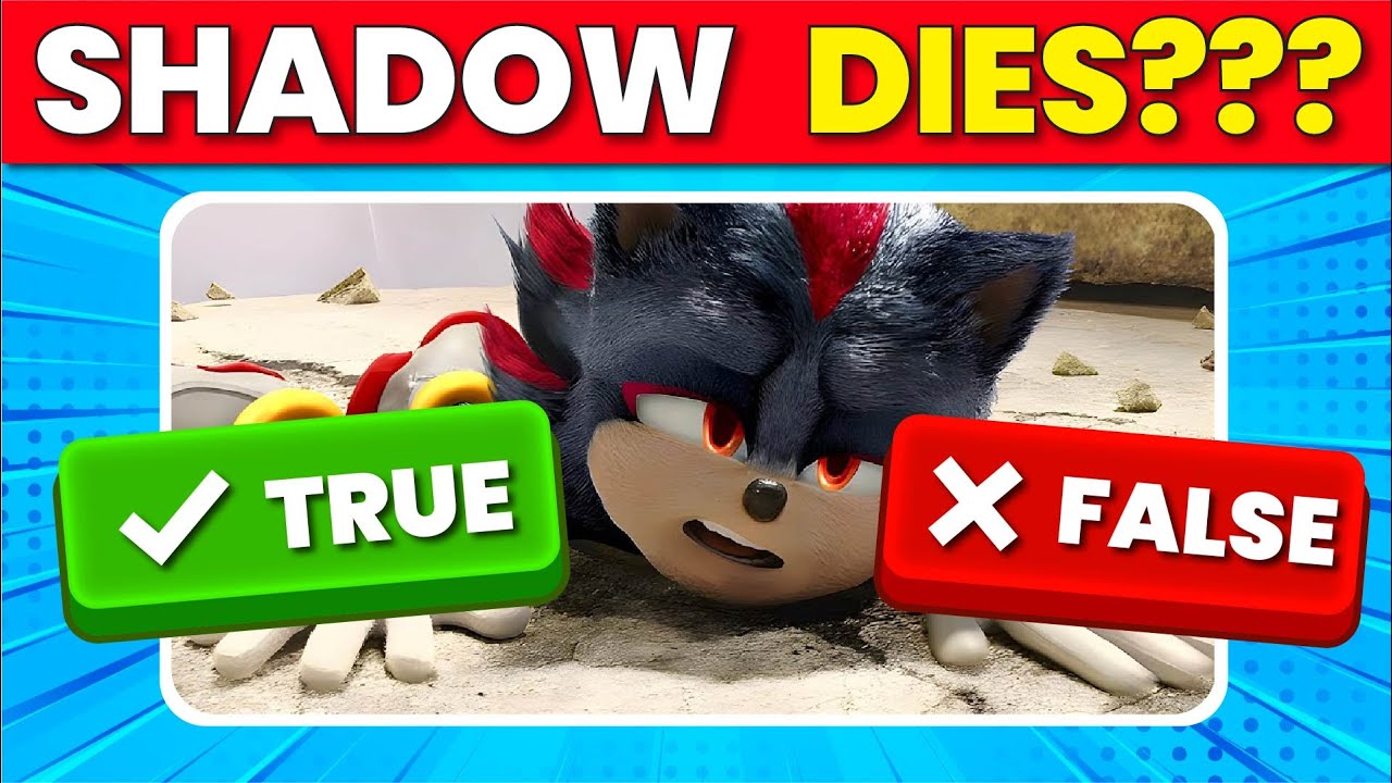 SONIC 3 Movie Quiz: True or False? ✔️❌ | How Well Do You Know It?