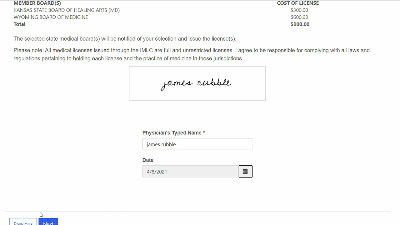 Your initial state selection