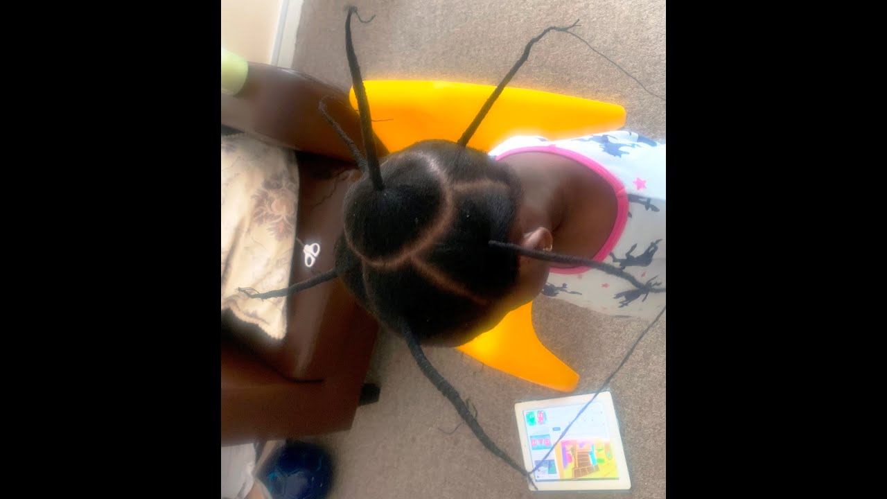 DETANGLING MY DAUGHTER'S ARICAN HAIR WITH THREAD