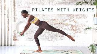 30 MIN FULL BODY WORKOUT WITH WEIGHTS - AT HOME PILATES