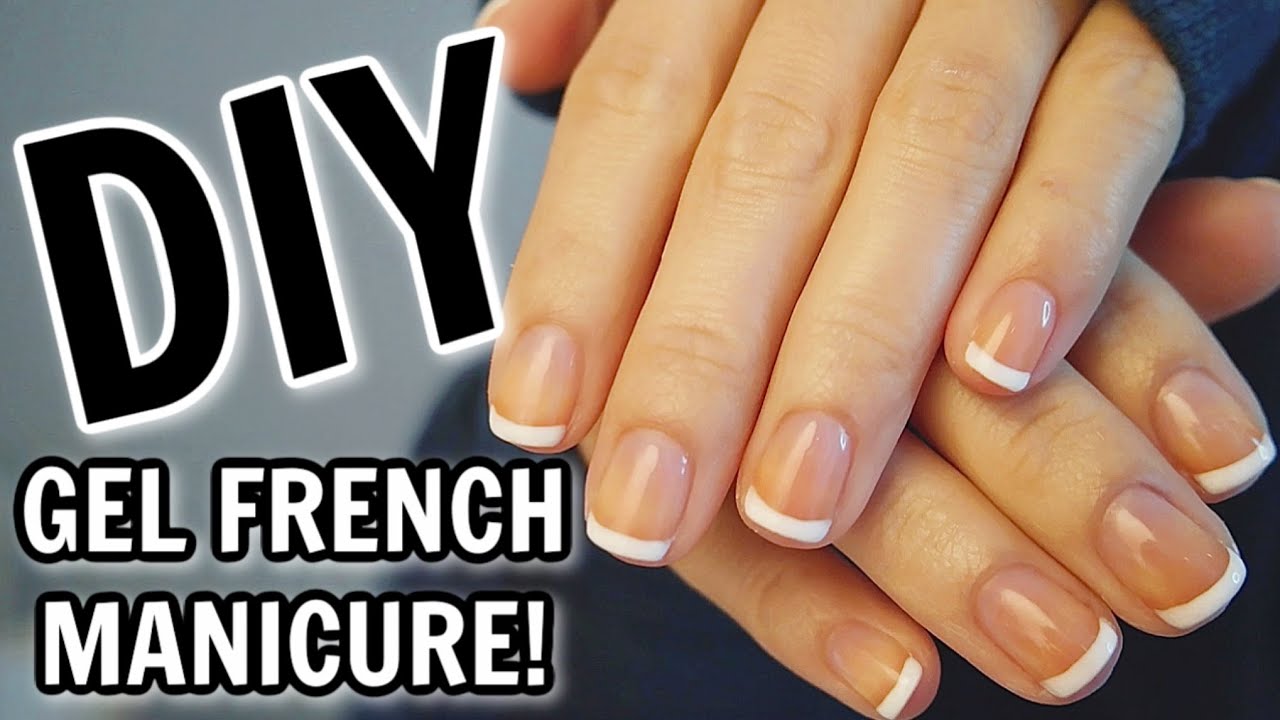 Diy Gel French Manicure (Free-Hand)! - Youtube