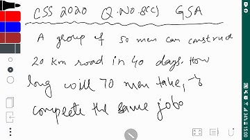 CSS 2020 Solved General Science and Ability paper Mathematics portion Q.No. 8( c)