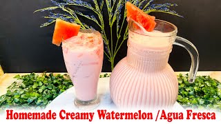 Refreshing Homemade Creamy Watermelon Agua Fresca | Easy Summer Recipe | Cooking with Gloria