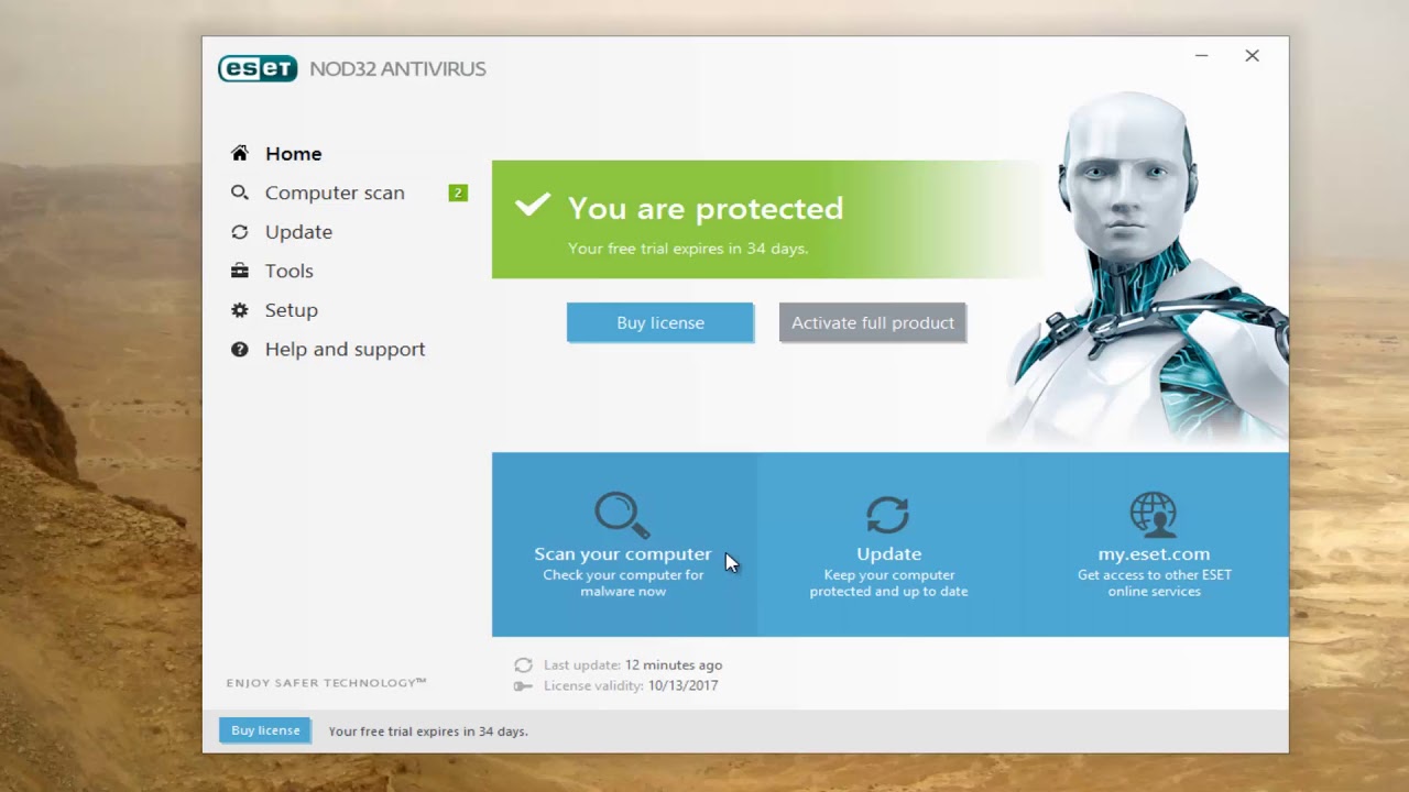ESET NOD32 Antivirus - How To Temporarily DIsable Protection - YouTube