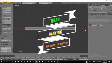 making of road in blender and export in unity3d