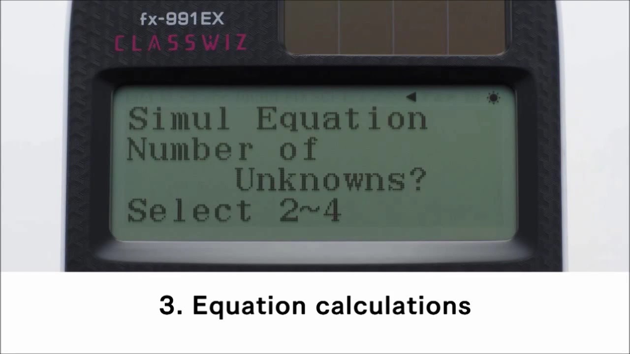 How to perform equation calculations on Casio Classwiz FX 991 EX ...