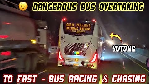 Too Fast - Bus Racing & Chasing Dangerous Overtaking | Yousafzai Coach Bus Race