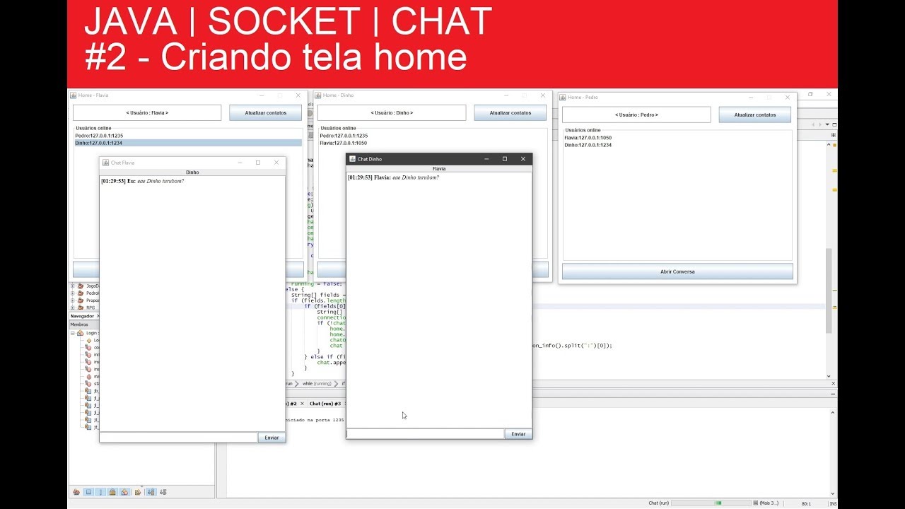 JAVA | SOCKET | CHAT #2 - Criando tela home - YouTube