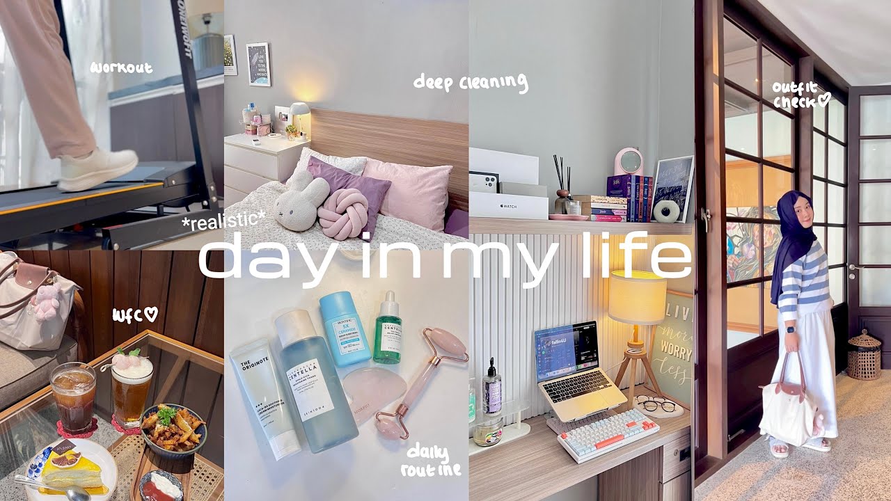 REALISTIC day in my life📝🥞deep cleaning,workout,daily routine,WFC,productive