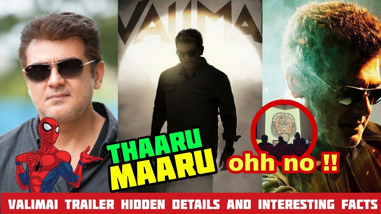 valimai trailer hidden details and interesting facts | Ajith Kumar | spidey commentry 🕸️|