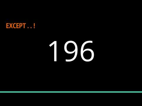 196 the Anti-Palindrome Number!