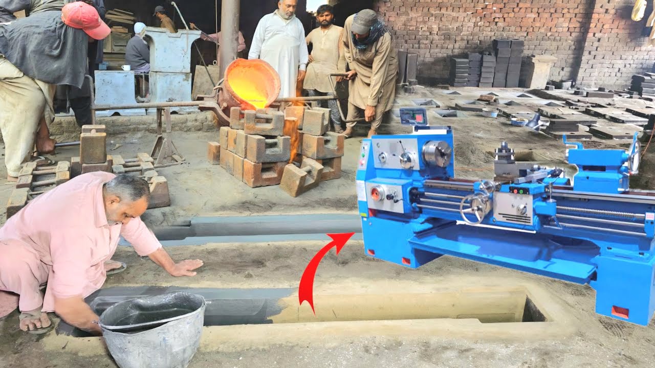 Incredible! Process of Making Lathe Machine in High Scale || Lathe Machine Manufacturing Process