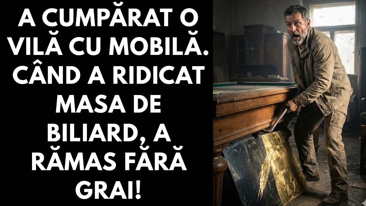 A cumpărat o vilă cu mobilă. Când a ridicat masa de biliard, a rămas fără grai!
