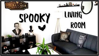 Spooky/Halloween/Goth Themed Living Room Tour!