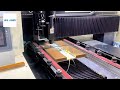 Production line of cooking appliance glass cutting by picosecond laser cutting machine &amp; laser drill