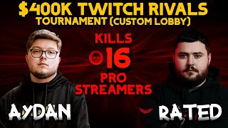 *NEW* WARZONE Aydan \& Rated Kills 16 Pro Streamers!! \/ $400K Twitch Rivals Tournament