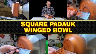 Padauk Square Winged Bowl @GordonRock1