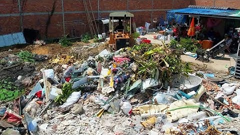 Amazing Update Actions!! Delete Garbage Dump Huge Size By Dozer D31p Clear, Pushing Trash Into Wate