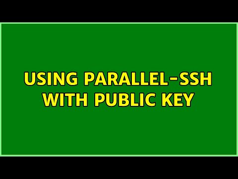 Ubuntu: Using parallel-ssh with public key