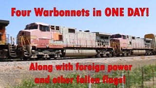 Chasing warbonnets! As well as hi rail trucks and a BN engine!