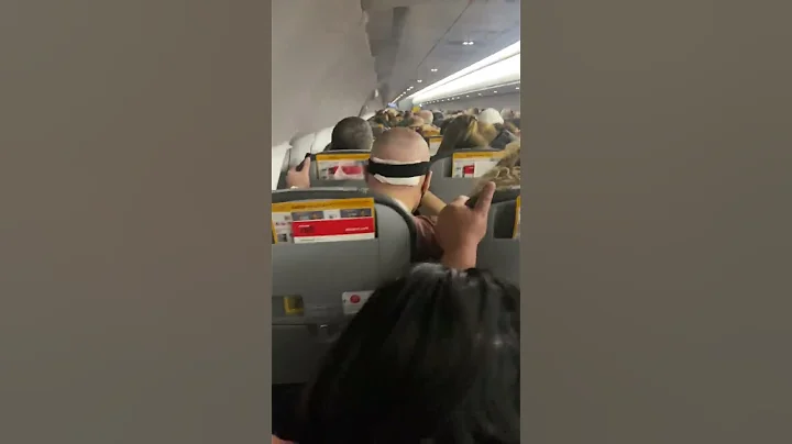 Footage from inside an Airplane as It Goes through Air Turbulences