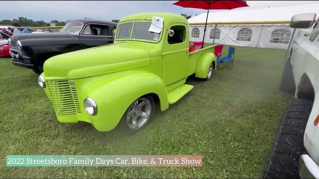 Streetsboro family days car bike and truck show walk through youtube