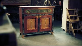 19th Century Blanket Box with False Drawer Front  Salvage Hunters 1423