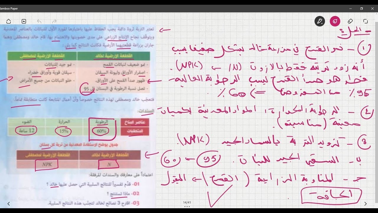 علوم طبيعية الثالثة متوسط وضعية ادماجية تدخلات الانسان