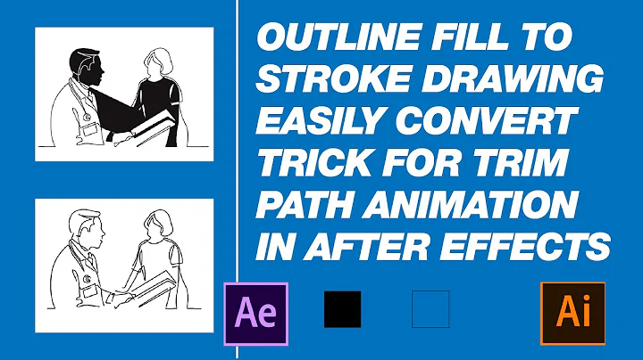 How to use Trim Paths on Vector Layer from Illustrator | After Effects Tutorial Fill to Stroke trick