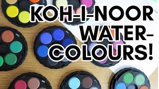 Czech Stationery Koh-I-Noor Watercolours And Coloured Pencils With Swatches