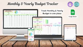 Monthly and Yearly Budget Tracker Spreadsheet