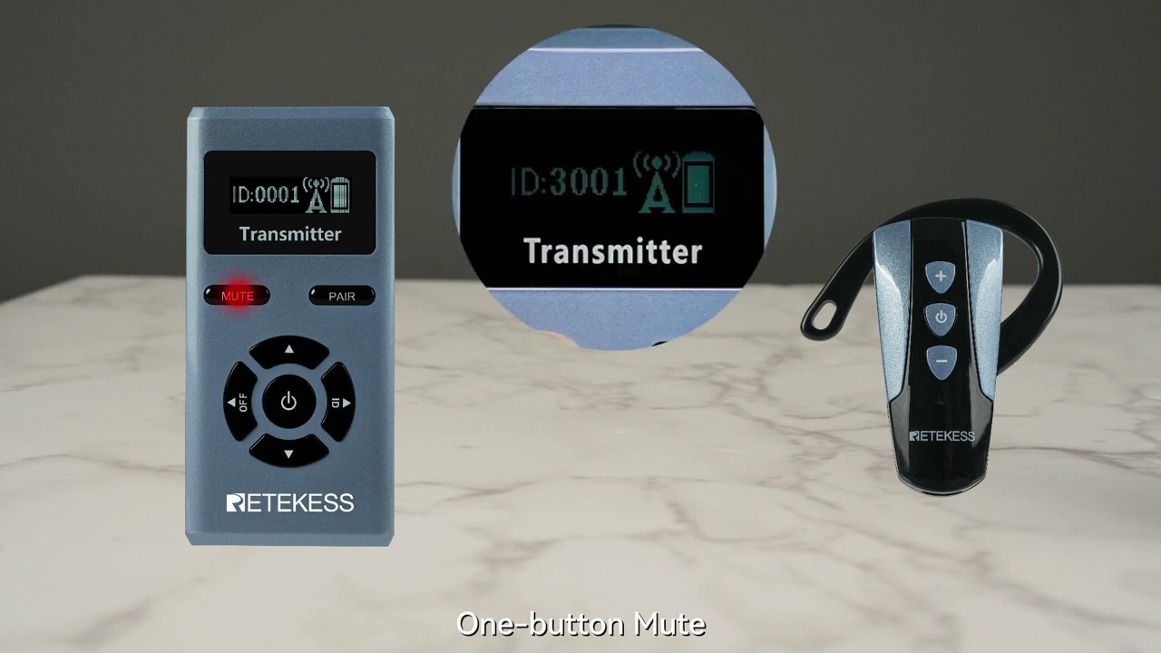  TT106S Simultaneous Interpretation System for Schools and Conferences, Multi-Interpreter Operation, One-Button Mute