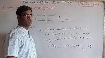 Mathematical Logic  || L7 || Ex.1.5 || Switching circuit || XII ( NCERT& Maharashtra board)
