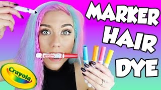 Can you dye your hair with crayola markers? is it possible? and if
is...is a hack or wack? how long does last? washable dye? secret
comme...