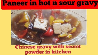 PANEER IN HOT N SOUR GRAVY// EASY AND SIMPLE PANEER IN CHINESE SAUCE/असान पनीर गरेवी चाइनीज़ स्त्य्ल