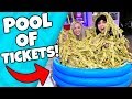 OMG I WON A POOL FULL OF ARCADE TICKETS!!