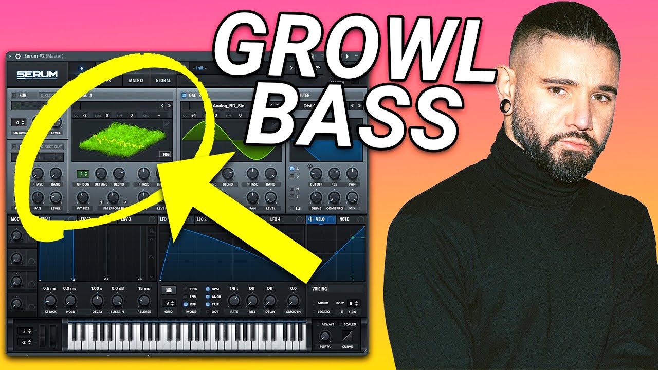 How to Make EDM Growl Bass like Skrillex - YouTube