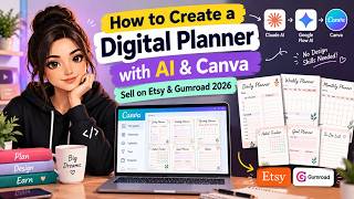 How I Create & Sell Digital Planners Using AI + Canva