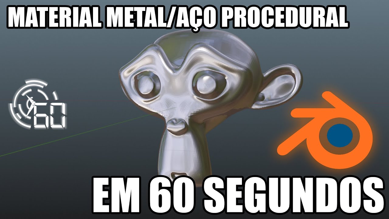 COMO CRIAR MATERIAL DE METAL/AÇO NO BLENDER EM 49 SEGUNDOS - YouTube