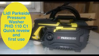 Lidl Parkside Pressure Washer PHD 110 C1 Unboxing and quick review