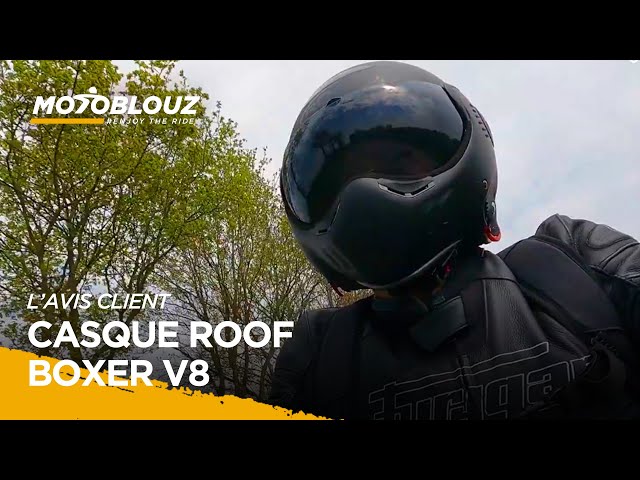 Test du casque CASQUE ROOF BOXER V8 - NOIR MAT + ECRAN DARK SMOKE par Marc,  Client Motoblouz 